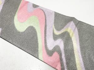 流水模様織り出し　袋帯